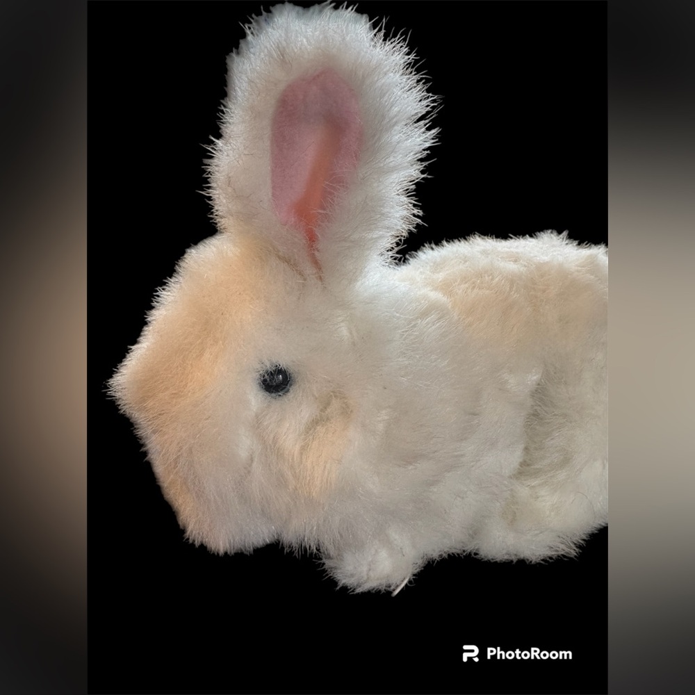 Animagic Automated Fluffy White Plush Bunny Toy